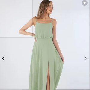 Azazie Bridesmaid Dress, Size 4, Dusty Sage